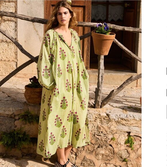 Sissel Edelbo Lara Dress Poetic Green - Picture 2 of 7